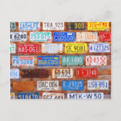Briefkaart Roadtrip License Bord (Voorkant)