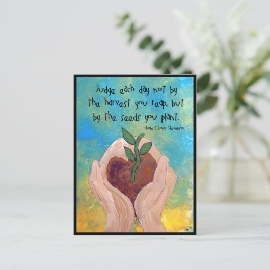 Briefkaart: Robert Louis Stevenson Quote Schilderi Briefkaart (Staand voorkant)