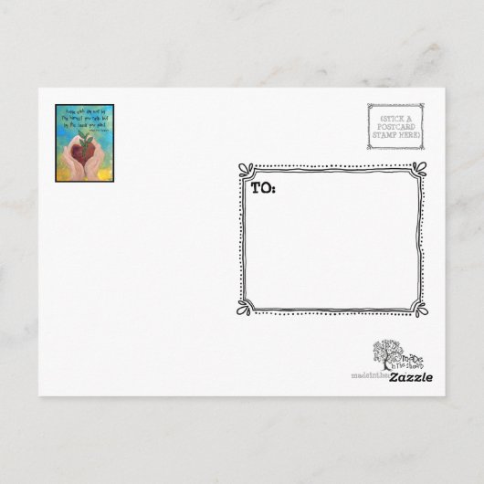 Briefkaart: Robert Louis Stevenson Quote Schilderi Briefkaart (Achterkant)