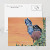 Briefkaart - Robin Acrylschilderen (Voorkant / Achterkant)