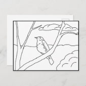 Briefkaart - Robin to Color (Voorkant / Achterkant)