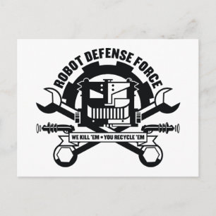 Briefkaart Robot Defense Force
