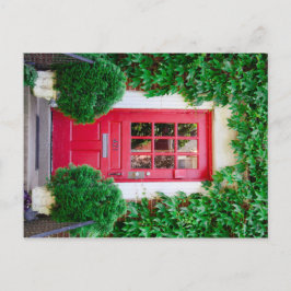 Briefkaart rode deur