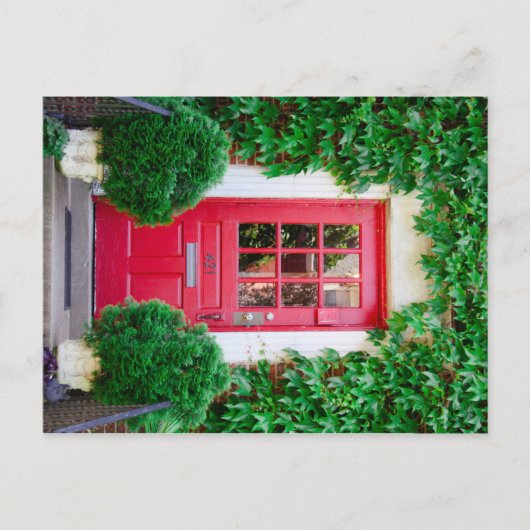 Briefkaart rode deur (Voorkant)