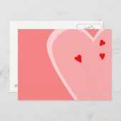 Briefkaart Rode harten (Voorkant / Achterkant)