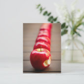 Briefkaart rode juicy appels (Staand voorkant)