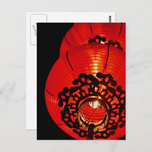 Briefkaart - Rode lantaarn (Voorkant / Achterkant)