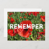 Briefkaart Rode papaver (Voorkant / Achterkant)