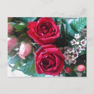 Briefkaart rode rozen