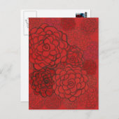 briefkaart rode rozen (Voorkant / Achterkant)