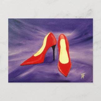 Briefkaart Rode schoenen