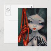 briefkaart "Rode schoenen" (Voorkant / Achterkant)