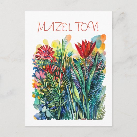 Briefkaart rode tulp (Voorkant)