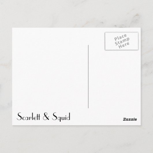 Briefkaart rode vlinder (Achterkant)