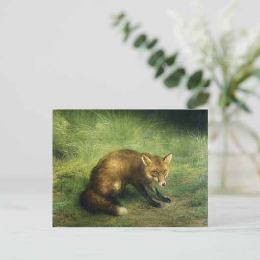 Briefkaart rode vos (Staand voorkant)