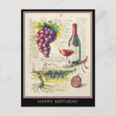 Briefkaart rode wijn (Voorkant)