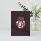 Briefkaart rode wilde struikvogels (Staand voorkant)