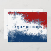 Briefkaart rode witte en blauwe reünie (Voorkant / Achterkant)