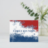 Briefkaart rode witte en blauwe reünie (Staand voorkant)