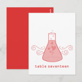 Briefkaart Rode zoete scheikundige tabel (Voorkant / Achterkant)