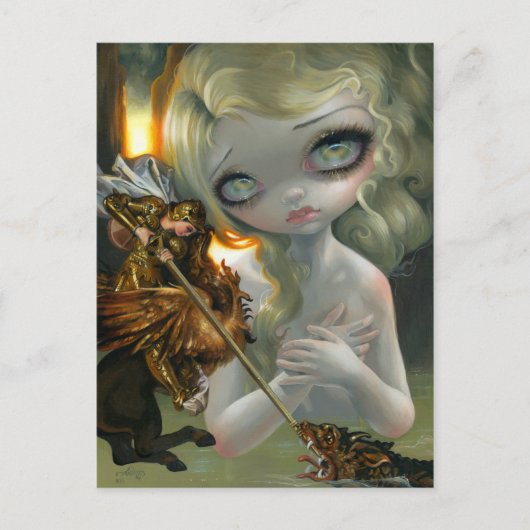 briefkaart "Roger en Angelica" (Voorkant)