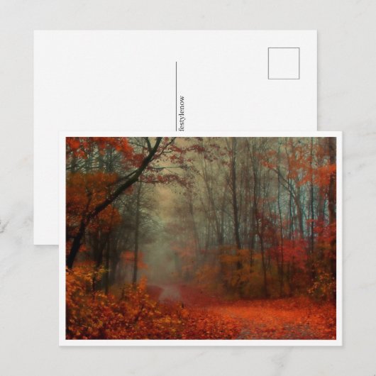 Briefkaart - Romantic Misty Autumn Day (Voorkant / Achterkant)