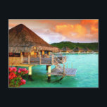 Briefkaart - Romantic Resorts Tahiti Bora<br><div class="desc">Romantic Resorts Tahiti in de Stille Oceaan,  het eiland Bora Bora honeymoon Hut. Welkom alle feedback en foto's van je aankopen en op je beurt kun je iemand helpen de juiste keuze te maken.</div>