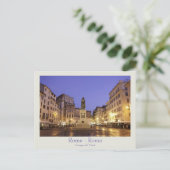 Briefkaart Rome - Campo de' Fiori met tekst (Staand voorkant)