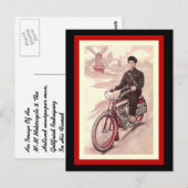 Briefkaart rond de M-M-motorfiets over de hele wer (Voorkant / Achterkant)