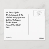 Briefkaart rond de M-M-motorfiets over de hele wer (Achterkant)