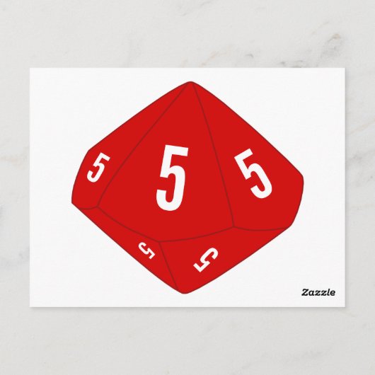 Briefkaart rood D10-controletabel (Achterkant)