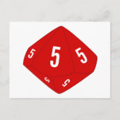 Briefkaart rood D10-controletabel (Voorkant)