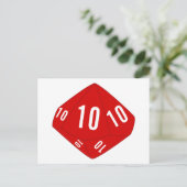 Briefkaart rood D10-controletabel (Staand voorkant)