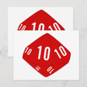 Briefkaart rood D10-controletabel (Voorkant / Achterkant)