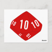 Briefkaart rood D10-controletabel (Achterkant)