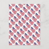 Briefkaart rood wit blauw vlaggenpatroon (Voorkant)