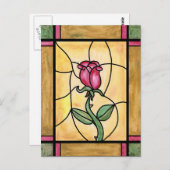 Briefkaart roos (Voorkant / Achterkant)