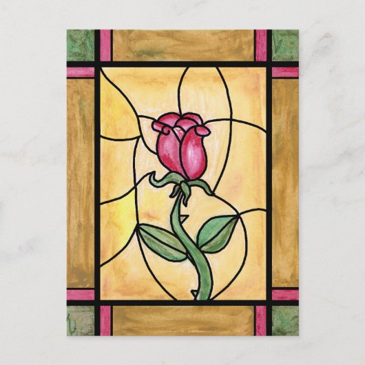 Briefkaart roos (Voorkant)