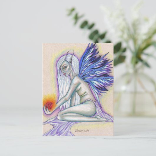 Briefkaart Roos (Staand voorkant)