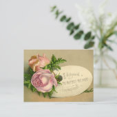 Briefkaart:   Roos Geluk Briefkaart (Staand voorkant)