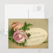 Briefkaart:   Roos Geluk Briefkaart (Voorkant / Achterkant)