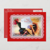 Briefkaart Roos valentijns (Voorkant / Achterkant)