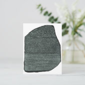 Briefkaart Rosetta Stone Ancient Egyptian hierogly (Staand voorkant)