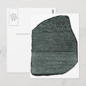 Briefkaart Rosetta Stone Ancient Egyptian hierogly (Voorkant / Achterkant)