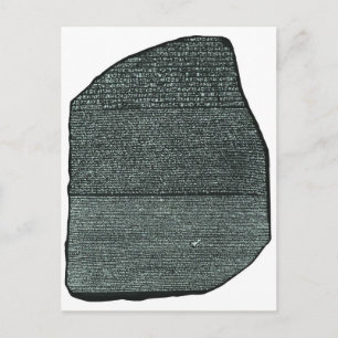 Briefkaart Rosetta Stone Ancient Egyptian hierogly