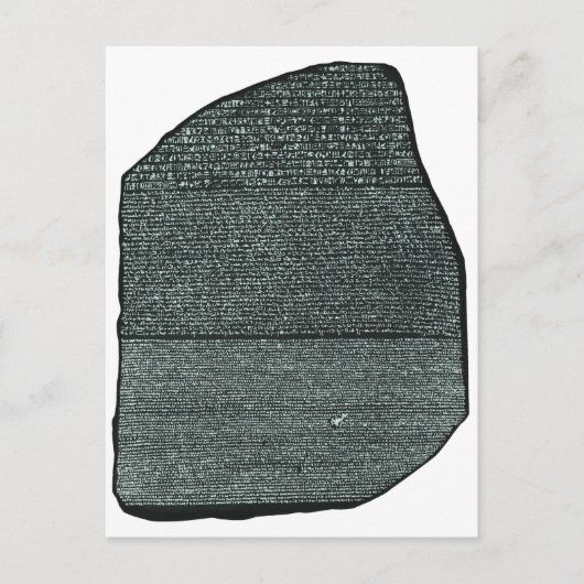 Briefkaart Rosetta Stone Ancient Egyptian hierogly (Voorkant)