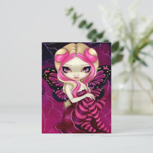 briefkaart "Roze bliksem" (Staand voorkant)