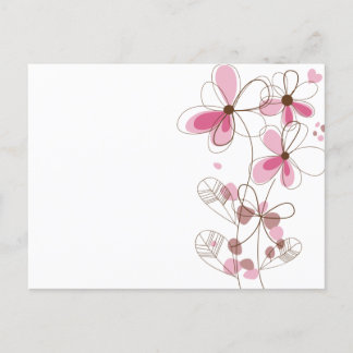 Briefkaart roze bloem