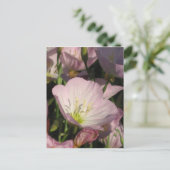Briefkaart Roze bloemen (Staand voorkant)