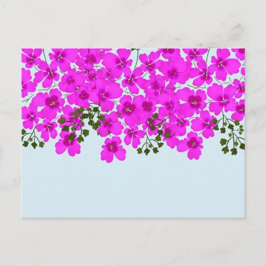 Briefkaart Roze bloemen (Voorkant)